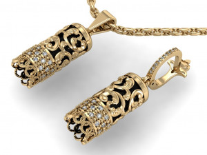 eastern earrings and pendant 3D-printmodel