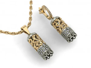 eastern earrings and pendant 3D Print Model
