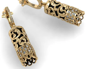eastern earrings and pendant 3D Print Model