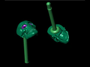 stud earring human scull 3D Print Model