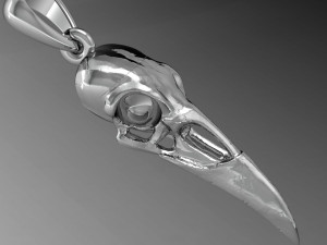raven skull 3D Baskı Modeli