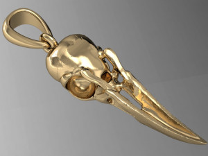 raven skull 3D Baskı Modeli