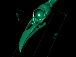 raven skull 3D Baskı Modeli
