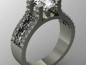 engagement ring 3D Print Model