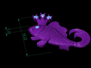 gold fish pendant 3D Print Model