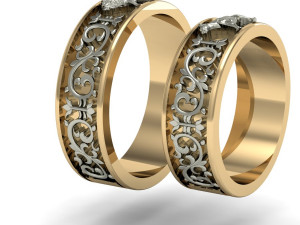 engagement rings lion and lioness 3D प्रिंट मॉडल