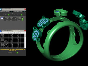 ring with moving hearts 3D Print Model