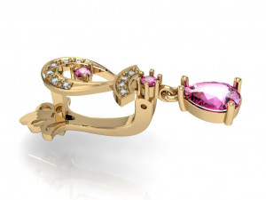 fine earrings with precious stonesfine earrings with precious stonesfine earrings with precious ston 3D Print Model