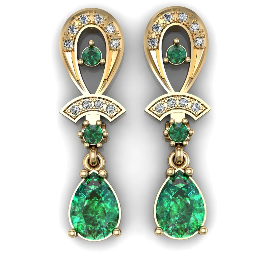 fine earrings with precious stonesfine earrings with precious stonesfine earrings with precious ston 3D Print Model .c4d .max .obj .3ds .fbx .stl .blend 