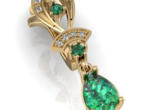fine earrings with precious stonesfine earrings with precious stonesfine earrings with precious ston 3D Print Model