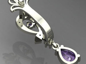 fine earrings with precious stonesfine earrings with precious stonesfine earrings with precious ston 3D Print Model