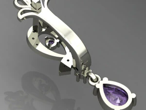 fine earrings with precious stonesfine earrings with precious stonesfine earrings with precious ston 3D Print Model