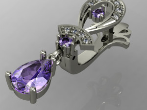 fine earrings with precious stonesfine earrings with precious stonesfine earrings with precious ston 3D Print Model