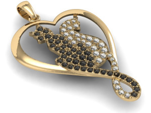 beautyful pendant cat and cat 3D प्रिंट मॉडल