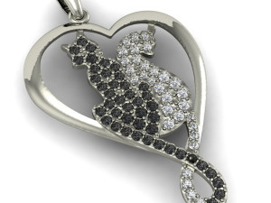 beautyful pendant cat and cat Modelo de Impressão 3D