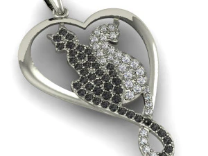 beautyful pendant cat and cat 3D Print Model