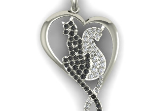 beautyful pendant cat and cat Modelo de Impressão 3D