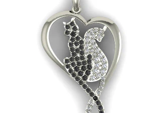 beautyful pendant cat and cat 3D Print Model