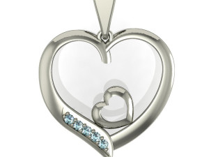 beautyful pendant hearts Modello di stampa 3D