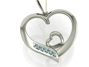 beautyful pendant hearts 3D Print Model