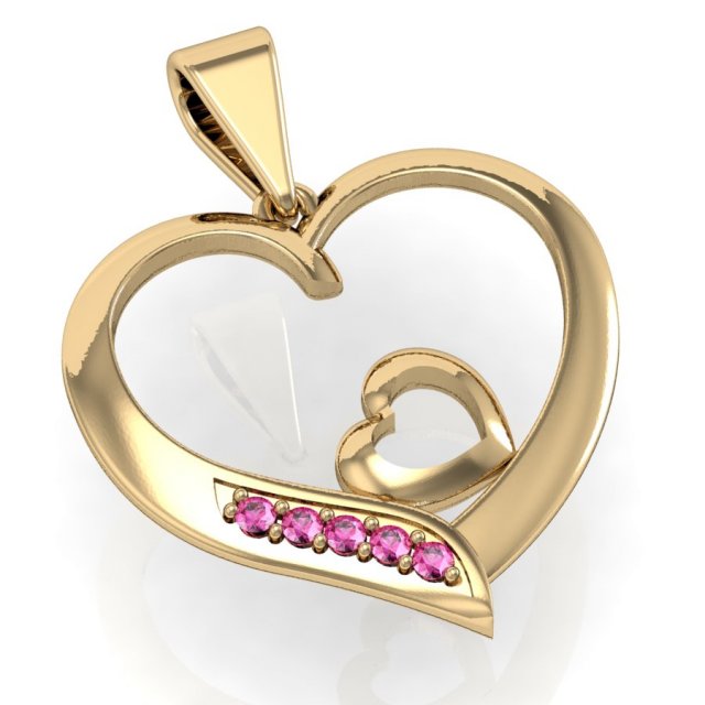 beautyful pendant hearts Modello di stampa 3D .c4d .max .obj .3ds .fbx .stl .blend 