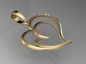 beautyful pendant hearts 3D Print Model
