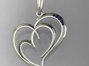 beautyful pendant hearts 3D Print Model