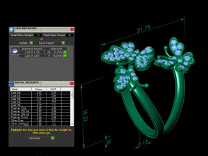 ring three butterflies 3D Print Model