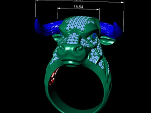 male ring bull 3D Print Model