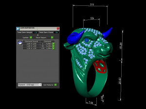 male ring bull 3D printmodel