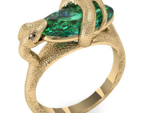 时尚蛇形戒指 3D 打印模型