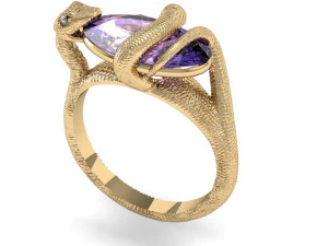 fashion snake ring 3D Print Model
