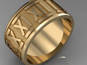 ring with roman numerals Model do druku 3D