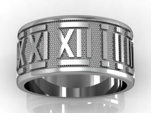 ring with roman numerals Model do druku 3D