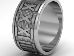 ring with roman numerals Model do druku 3D
