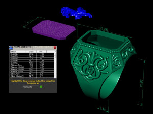 signet ring with heraldic lion 3D 프린트 모델