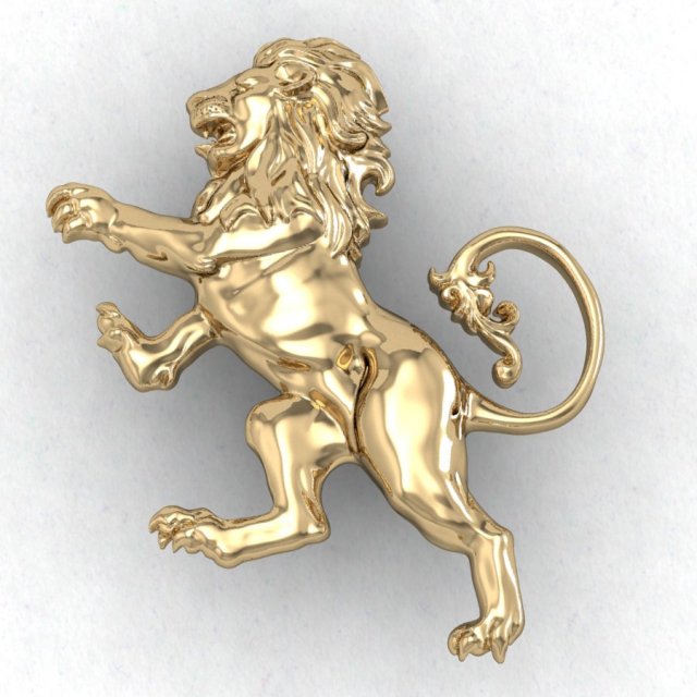 lion heraldic Modelo de Impressão 3D .c4d .max .obj .3ds .fbx .stl .blend