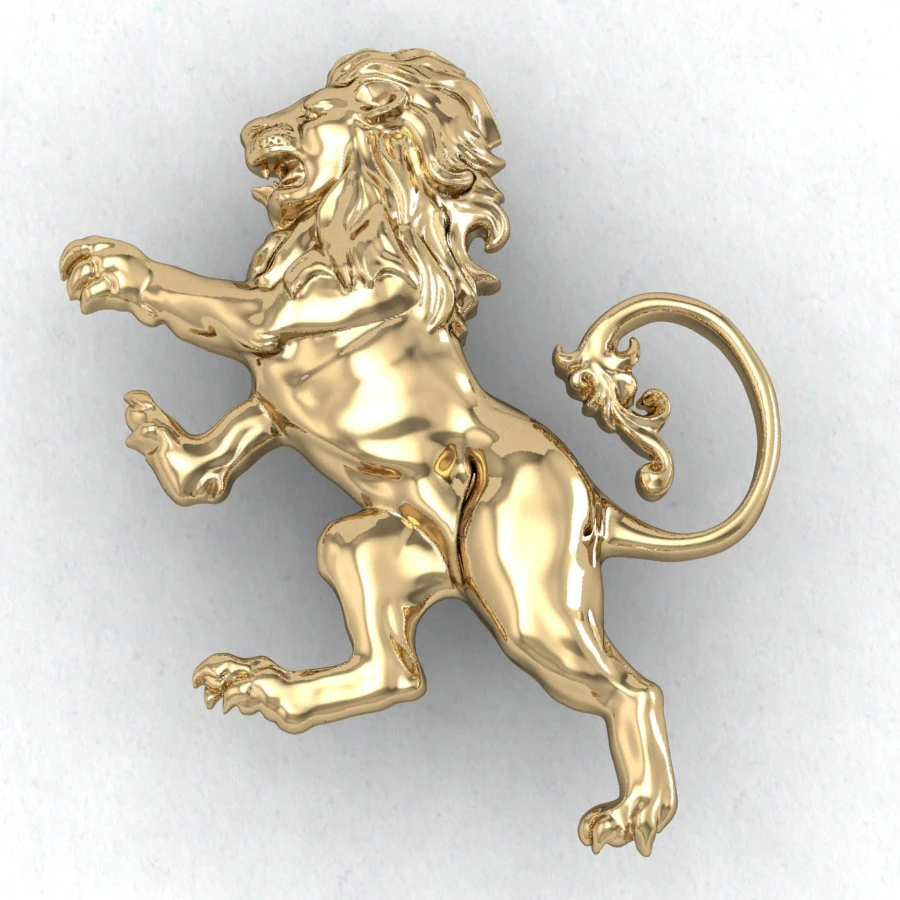 lion heraldic 3D Print Model .c4d .max .obj .3ds .fbx .stl .blend 