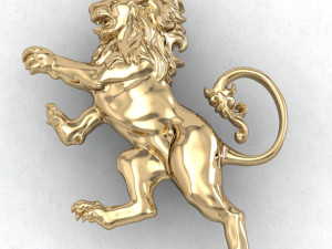 lion heraldic 3D प्रिंट मॉडल