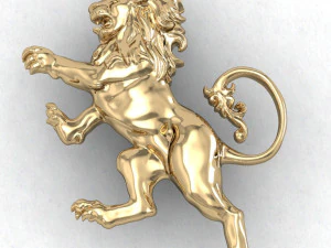 лев геральдичний 3D Принт Модель