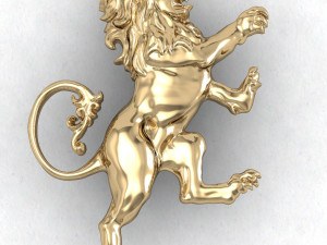 lion heraldic 3Dプリントモデル