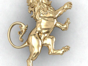 lion heraldic 3D Print Model