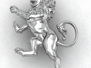 lion heraldic 3Dプリントモデル