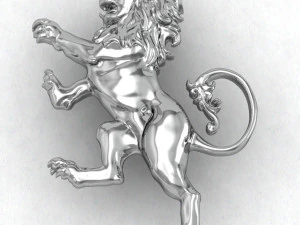 lion heraldic 3D Print Model