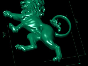 lion heraldic 3Dプリントモデル