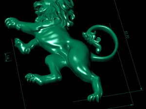 lion heraldic 3D Print Model