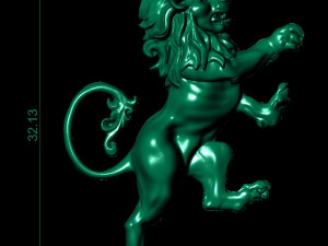 lion heraldic 3Dプリントモデル