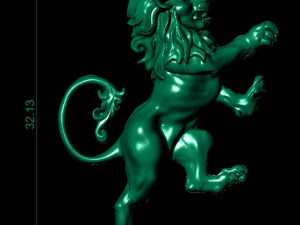 lion heraldic 3D Print Model