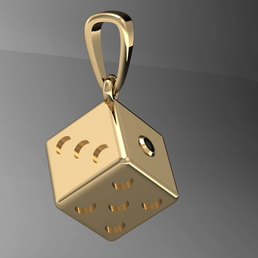 pendant dice 3D Print Model .c4d .max .obj .3ds .fbx .stl .blend 