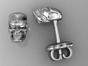 earrings with a skull Modelo de impresión 3D